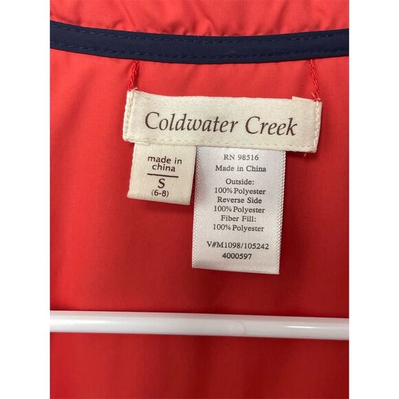 Coldwater Creek Women's Quilted Vest Multicolor Size S Mock Neck Zip - Picture 2 of 4